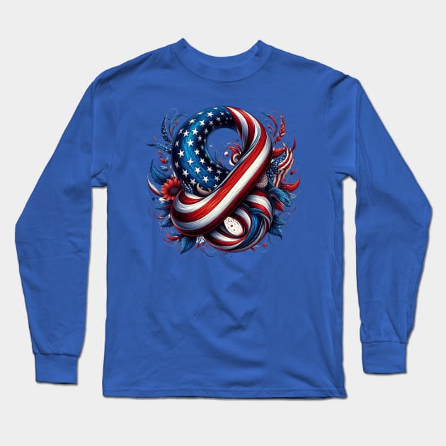 American flag Long Sleeve T-Shirt by YuYu